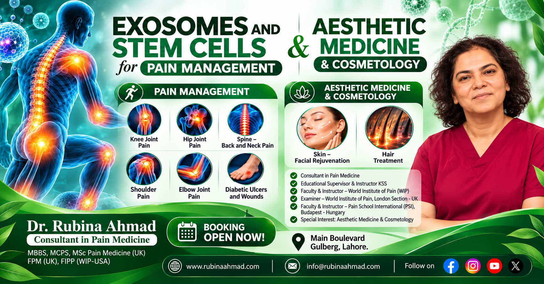 Exosomes and Stem Cells for Pain Management & Aesthetic Medicine | Dr. Rubina Ahmad